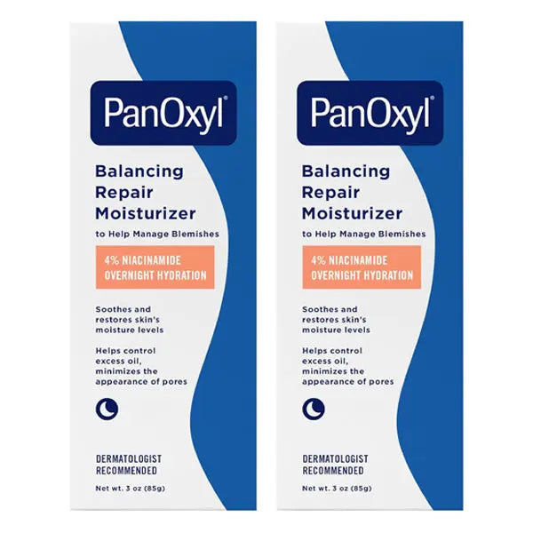 2 Pack - PanOxyl PM Balancing Repair Moisturizer with Niacinamide 3oz PanOxyl